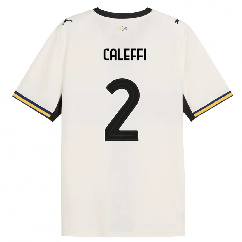 Danxen Femme Maillot Riccardo Caleffi #2 Blanc Cassé Noir Jaune Tenues Domicile 2026/27 T-Shirt