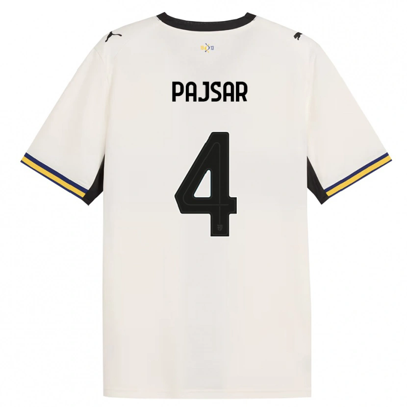 Danxen Femme Maillot Karlo Pajsar #4 Blanc Cassé Noir Jaune Tenues Domicile 2026/27 T-Shirt