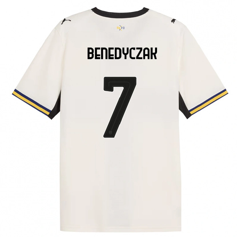 Danxen Femme Maillot Adrian Benedyczak #7 Blanc Cassé Noir Jaune Tenues Domicile 2026/27 T-Shirt