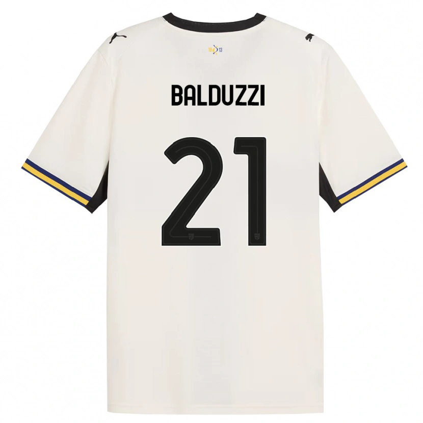 Danxen Femme Maillot Davide Balduzzi #21 Blanc Cassé Noir Jaune Tenues Domicile 2026/27 T-Shirt