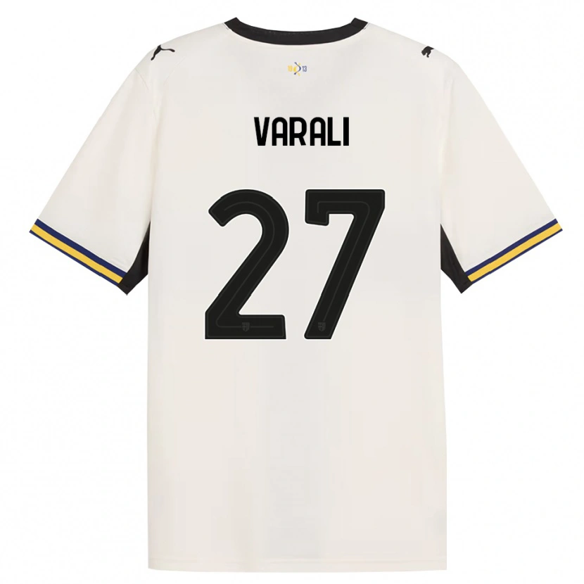 Danxen Femme Maillot Ludovico Varali #27 Blanc Cassé Noir Jaune Tenues Domicile 2026/27 T-Shirt