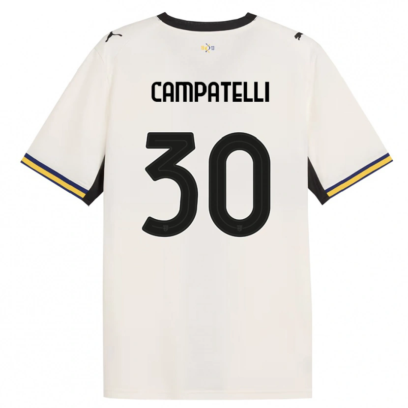 Danxen Femme Maillot Marco Campatelli #30 Blanc Cassé Noir Jaune Tenues Domicile 2026/27 T-Shirt
