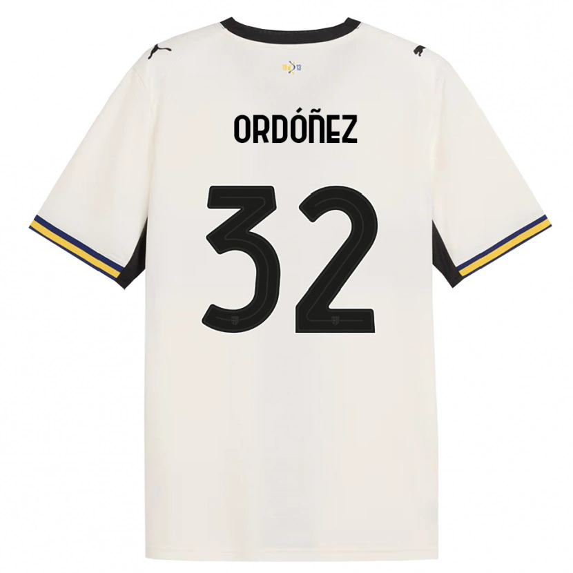 Danxen Femme Maillot Christian Ordóñez #32 Blanc Cassé Noir Jaune Tenues Domicile 2026/27 T-Shirt