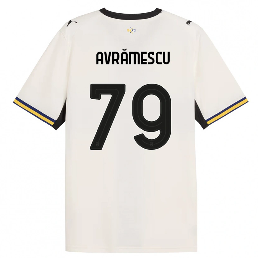 Danxen Femme Maillot Ianis Avrămescu #79 Blanc Cassé Noir Jaune Tenues Domicile 2026/27 T-Shirt