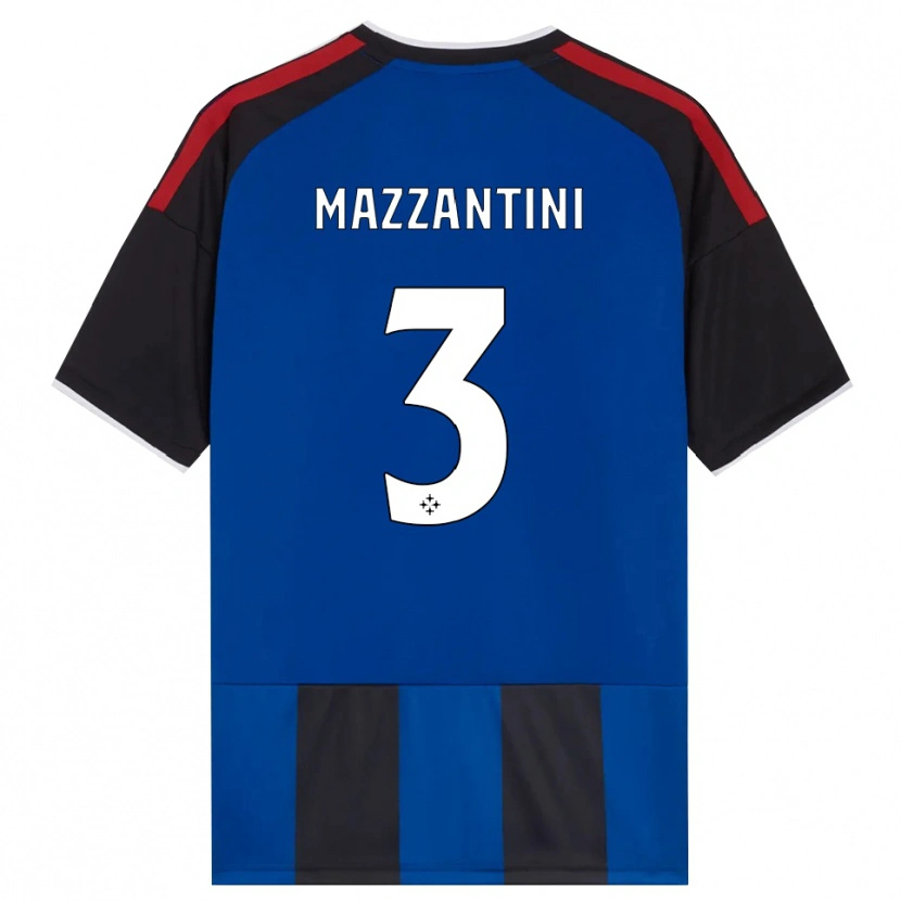 Danxen Femme Maillot Niccolò Mazzantini #3 Noir Rouge Blanc Bleu Tenues Domicile 2026/27 T-Shirt