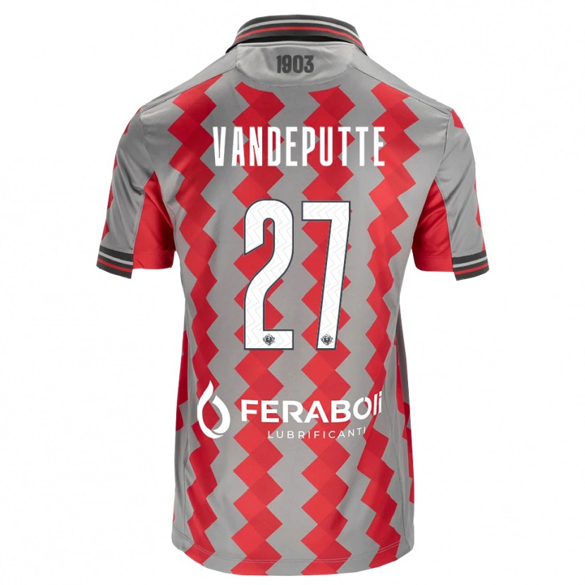Danxen Femme Maillot Jari Vandeputte #27 Gris Rouge Blanc Tenues Domicile 2026/27 T-Shirt