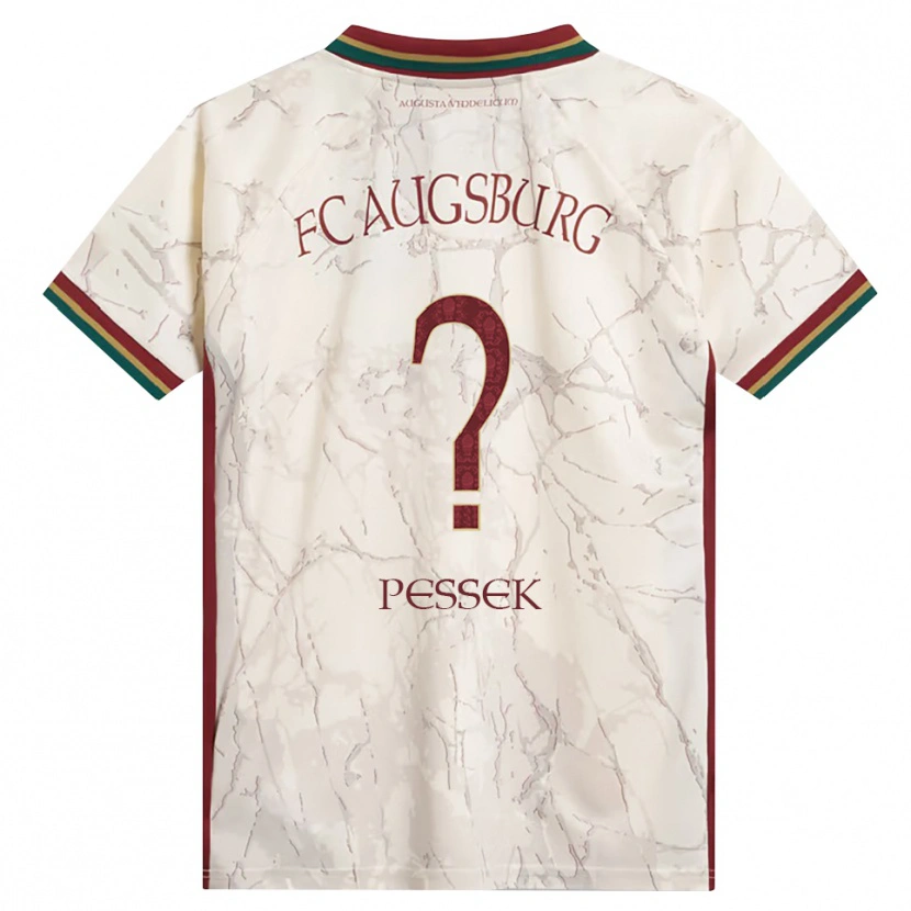 Danxen Femme Maillot Luca Pessek #0 Vert Riz Blanc Bourgogne Tenues Domicile 2026/27 T-Shirt