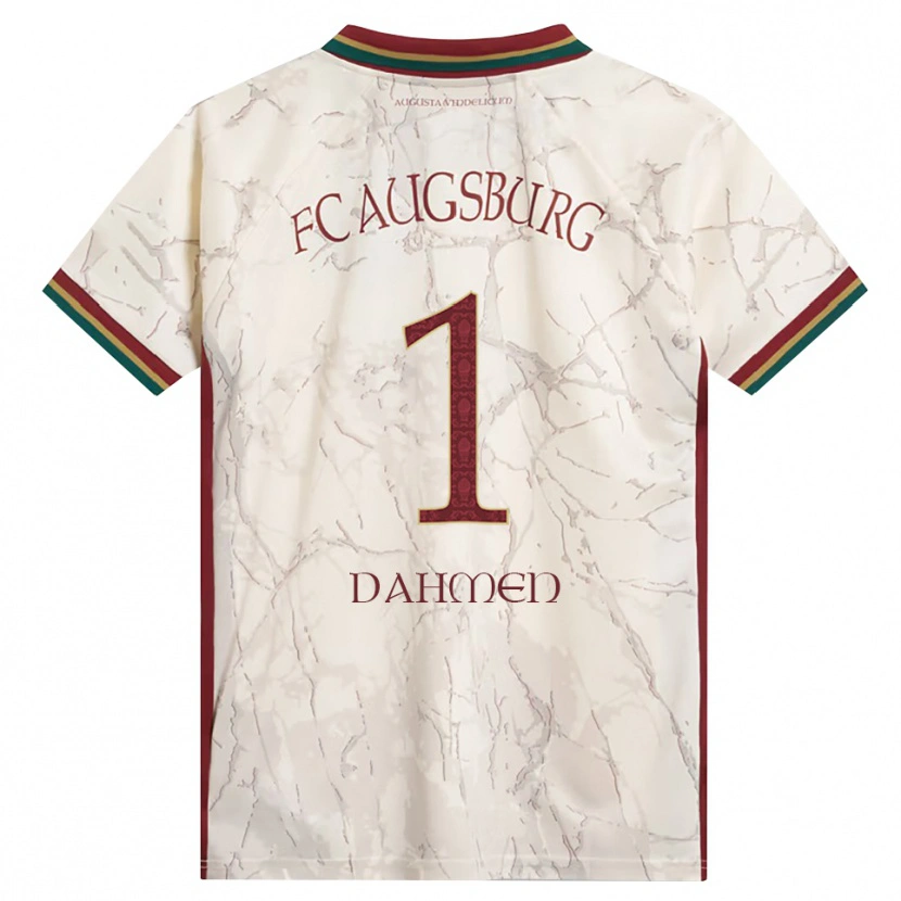 Danxen Femme Maillot Finn Dahmen #1 Vert Riz Blanc Bourgogne Tenues Domicile 2026/27 T-Shirt