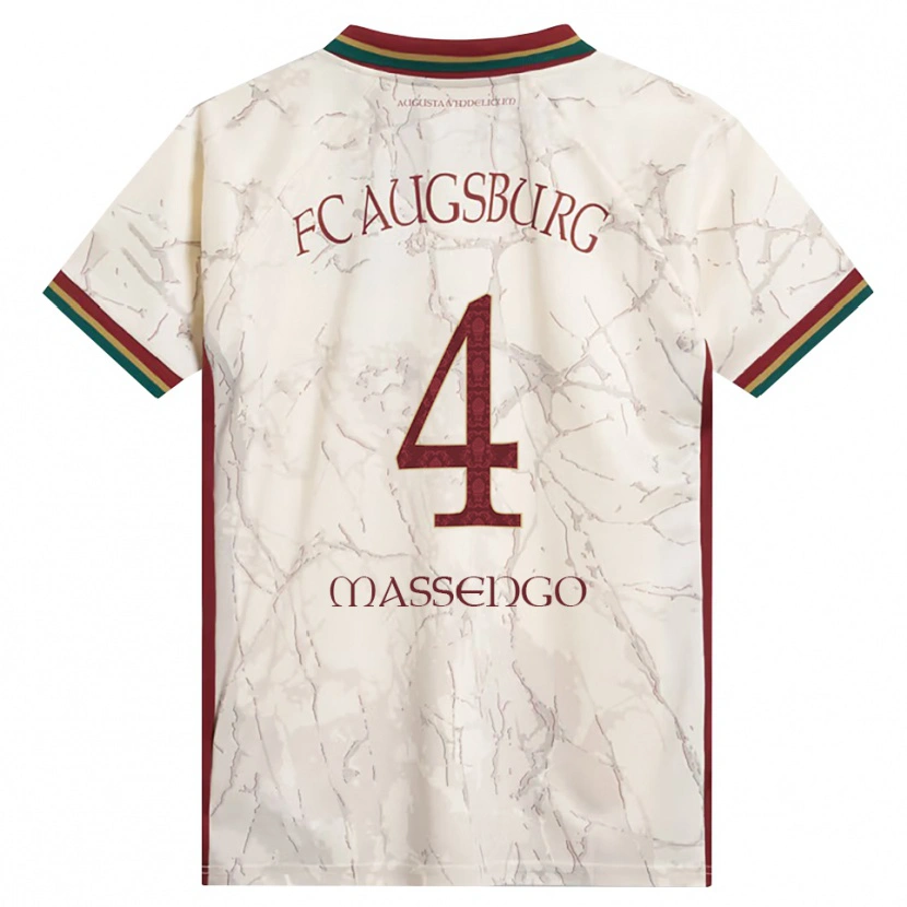 Danxen Femme Maillot Han-Noah Massengo #4 Vert Riz Blanc Bourgogne Tenues Domicile 2026/27 T-Shirt