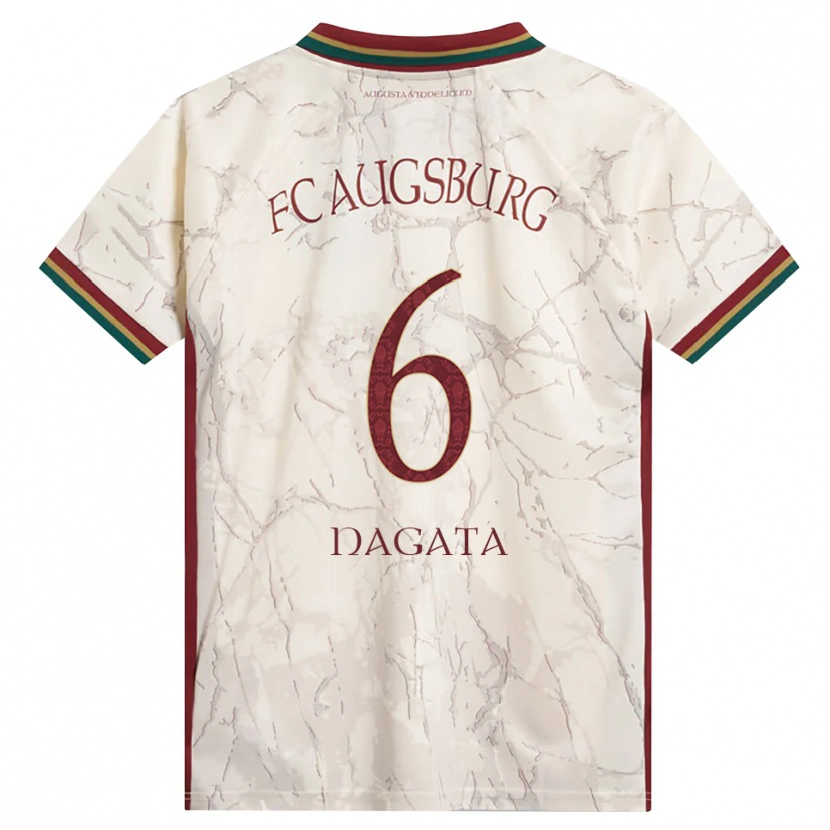 Danxen Femme Maillot Ryoji Nagata #6 Vert Riz Blanc Bourgogne Tenues Domicile 2026/27 T-Shirt