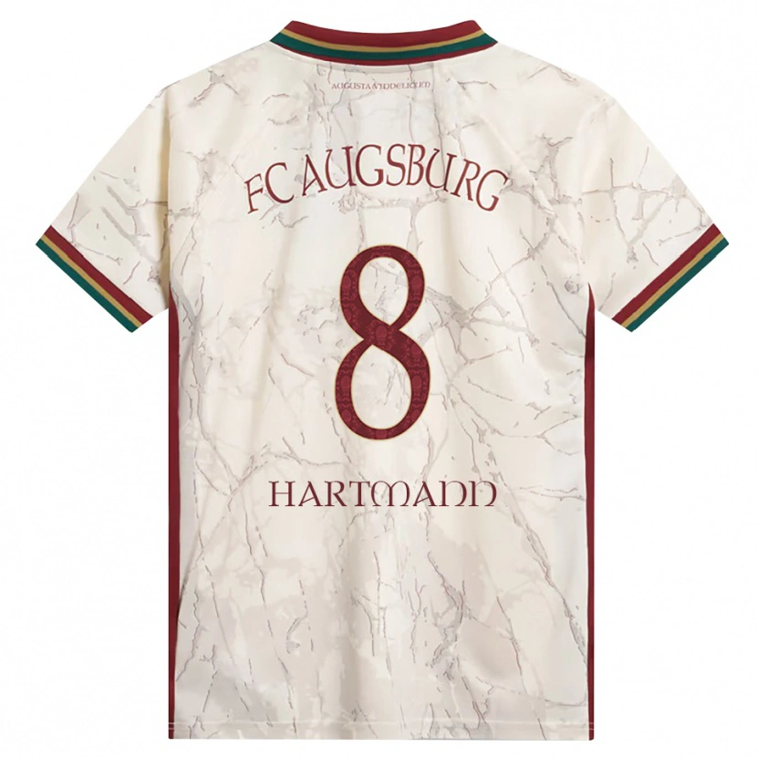 Danxen Femme Maillot Mika Hartmann #8 Vert Riz Blanc Bourgogne Tenues Domicile 2026/27 T-Shirt