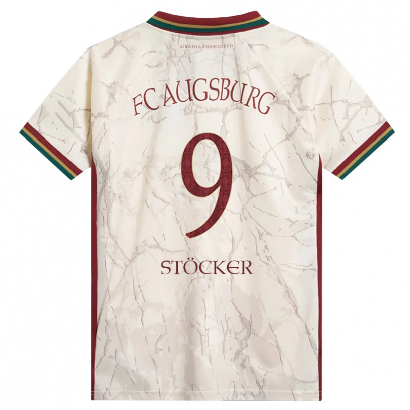 Danxen Femme Maillot Louis Stöcker #9 Vert Riz Blanc Bourgogne Tenues Domicile 2026/27 T-Shirt
