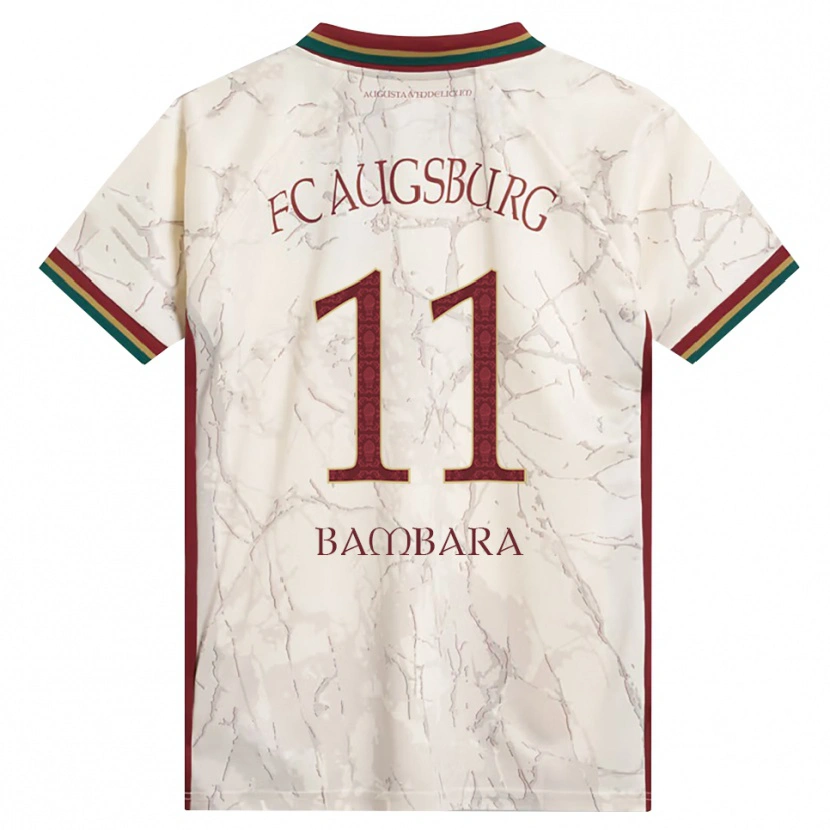 Danxen Femme Maillot Jermaine Bambara #11 Vert Riz Blanc Bourgogne Tenues Domicile 2026/27 T-Shirt