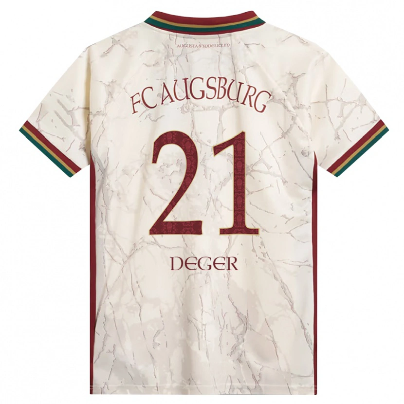 Danxen Femme Maillot David Deger #21 Vert Riz Blanc Bourgogne Tenues Domicile 2026/27 T-Shirt