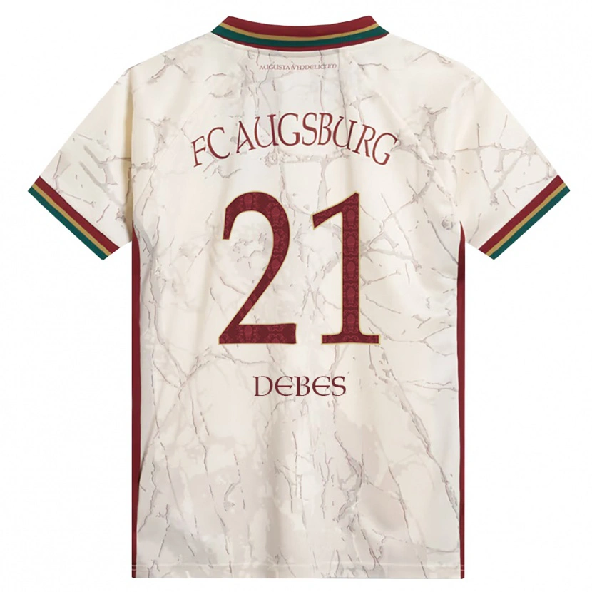 Danxen Femme Maillot Magdalena Debes #21 Vert Riz Blanc Bourgogne Tenues Domicile 2026/27 T-Shirt