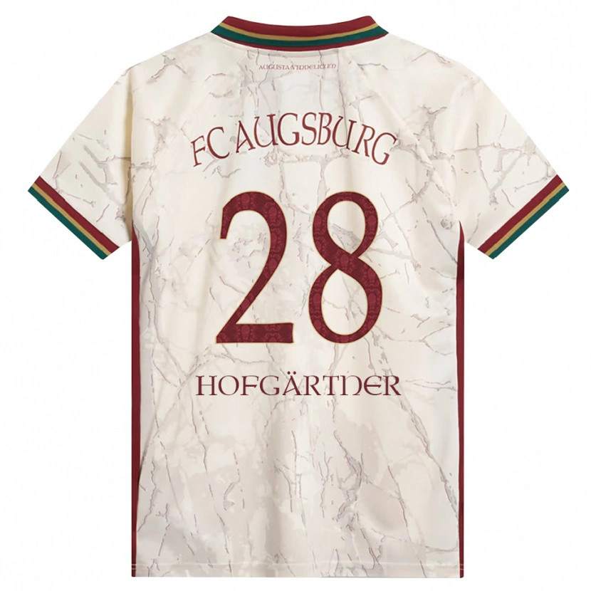Danxen Femme Maillot Hendrik Hofgärtner #28 Vert Riz Blanc Bourgogne Tenues Domicile 2026/27 T-Shirt