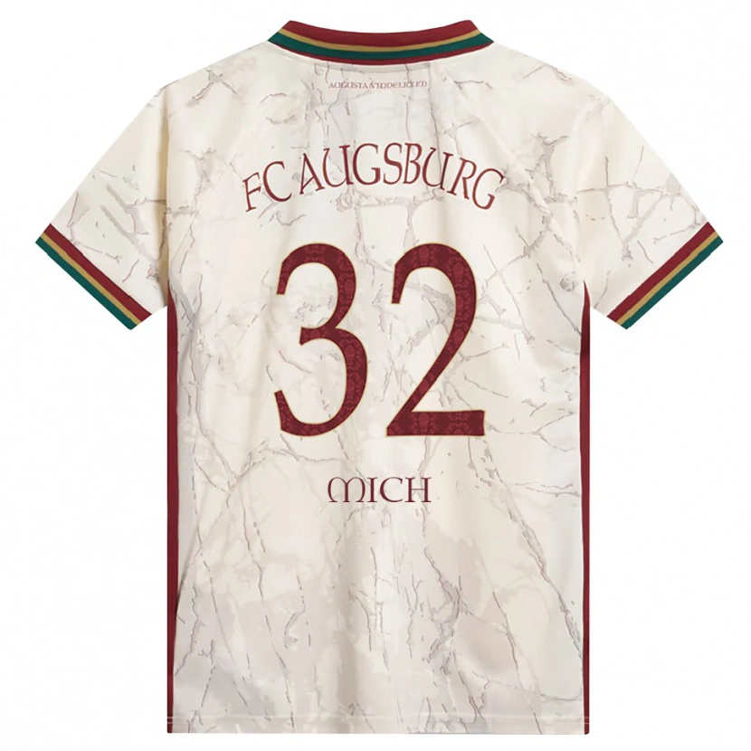 Danxen Femme Maillot Fabian Mich #32 Vert Riz Blanc Bourgogne Tenues Domicile 2026/27 T-Shirt