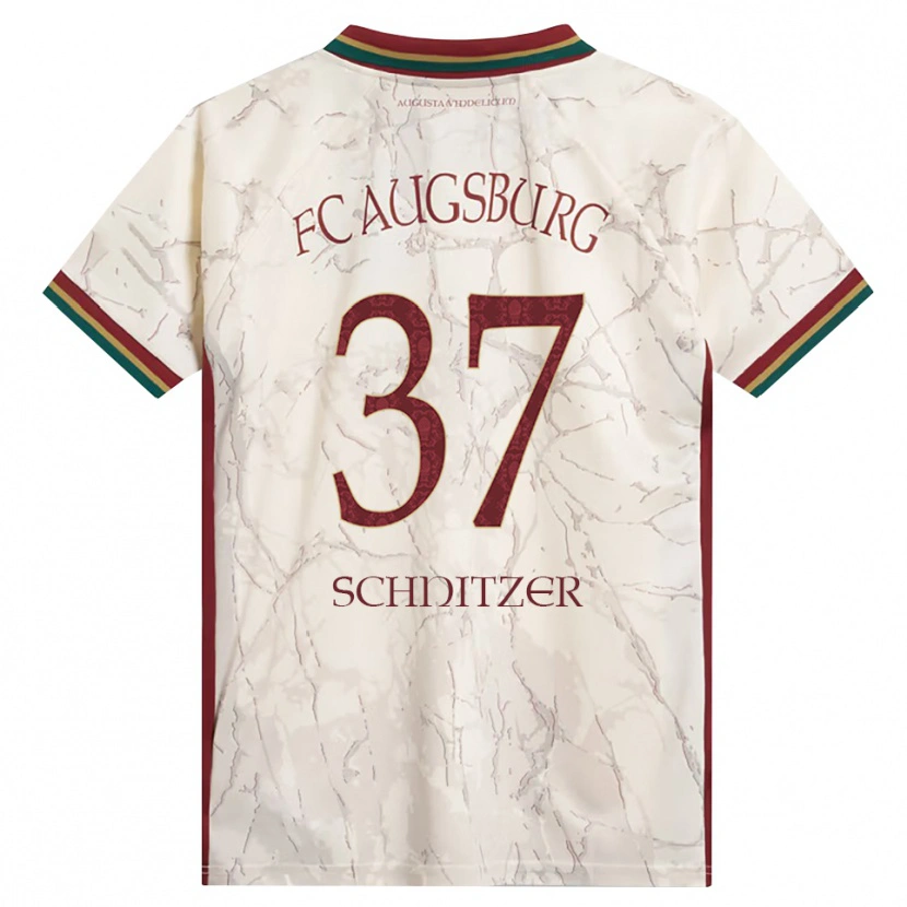 Danxen Femme Maillot Tim Schnitzer #37 Vert Riz Blanc Bourgogne Tenues Domicile 2026/27 T-Shirt
