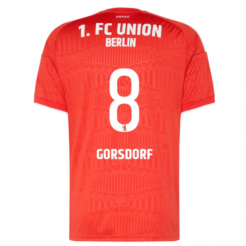 Danxen Femme Maillot Lisa Görsdorf #8 Rouge Blanc Tenues Domicile 2026/27 T-Shirt