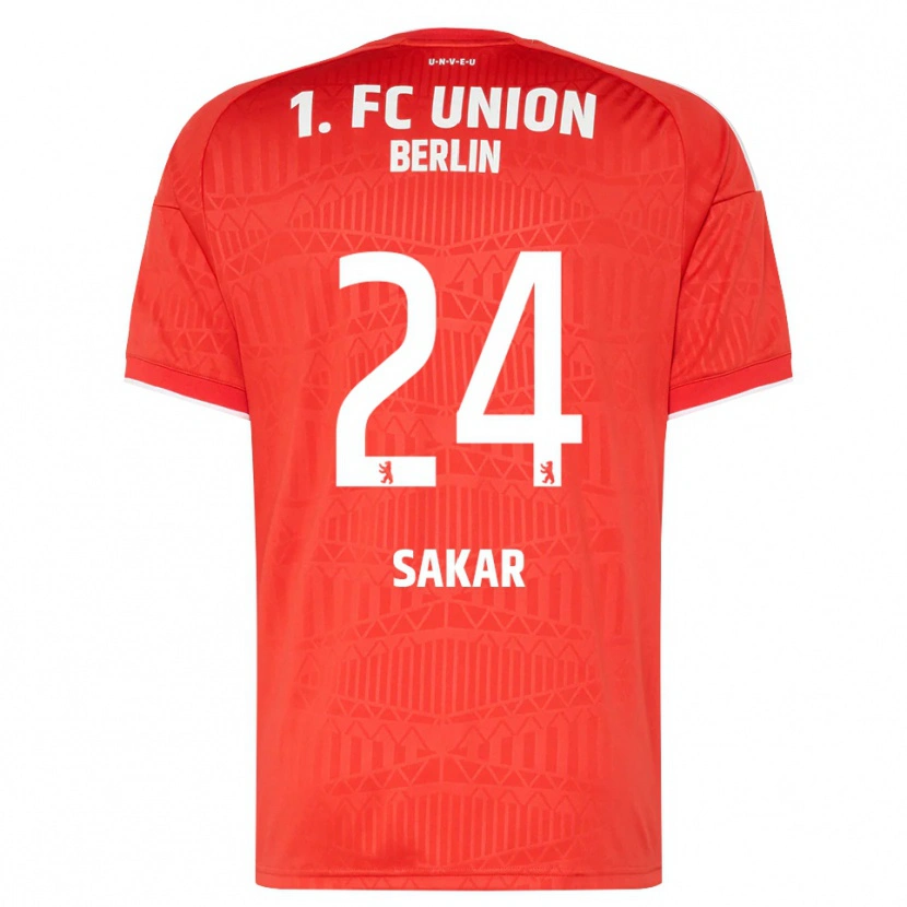 Danxen Femme Maillot Fatma Sakar #24 Rouge Blanc Tenues Domicile 2026/27 T-Shirt
