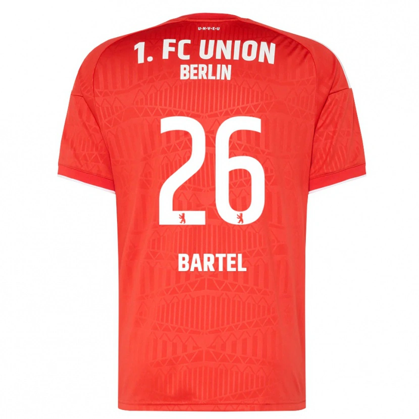 Danxen Femme Maillot Oskar Bartel #26 Rouge Blanc Tenues Domicile 2026/27 T-Shirt