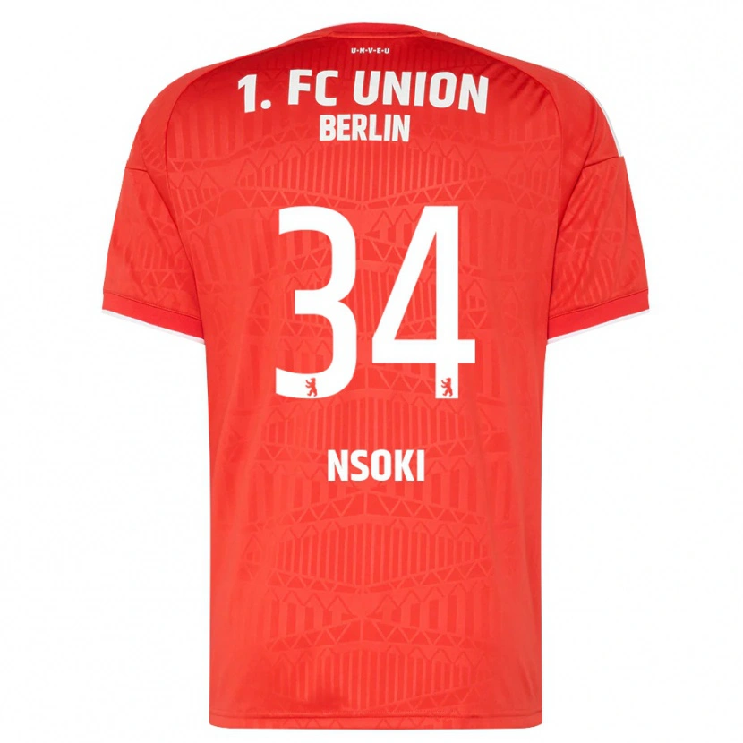 Danxen Femme Maillot Stanley Nsoki #34 Rouge Blanc Tenues Domicile 2026/27 T-Shirt