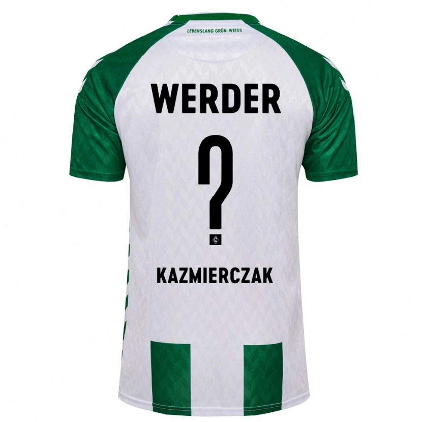 Danxen Femme Maillot Daniel Kazmierczak #0 Vert Blanc Tenues Domicile 2026/27 T-Shirt