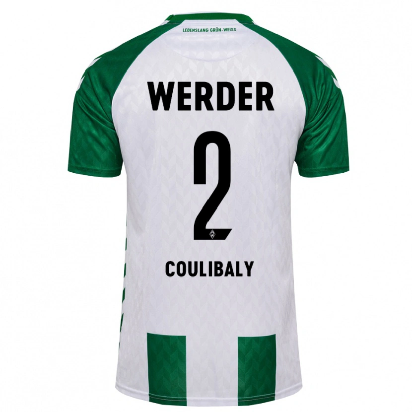 Danxen Femme Maillot Adam Coulibaly #2 Vert Blanc Tenues Domicile 2026/27 T-Shirt