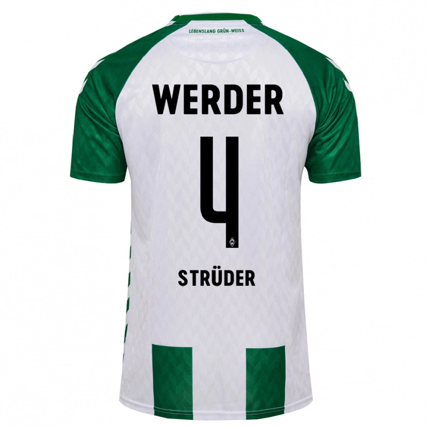Danxen Femme Maillot Mika Strüder #4 Vert Blanc Tenues Domicile 2026/27 T-Shirt