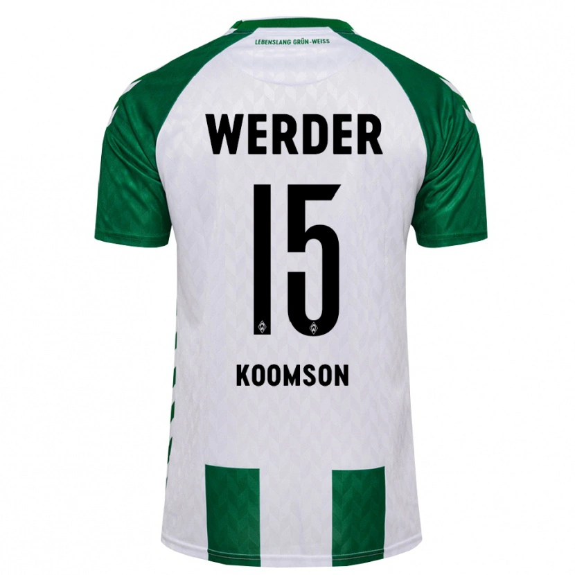 Danxen Femme Maillot Gabriel Koomson #15 Vert Blanc Tenues Domicile 2026/27 T-Shirt