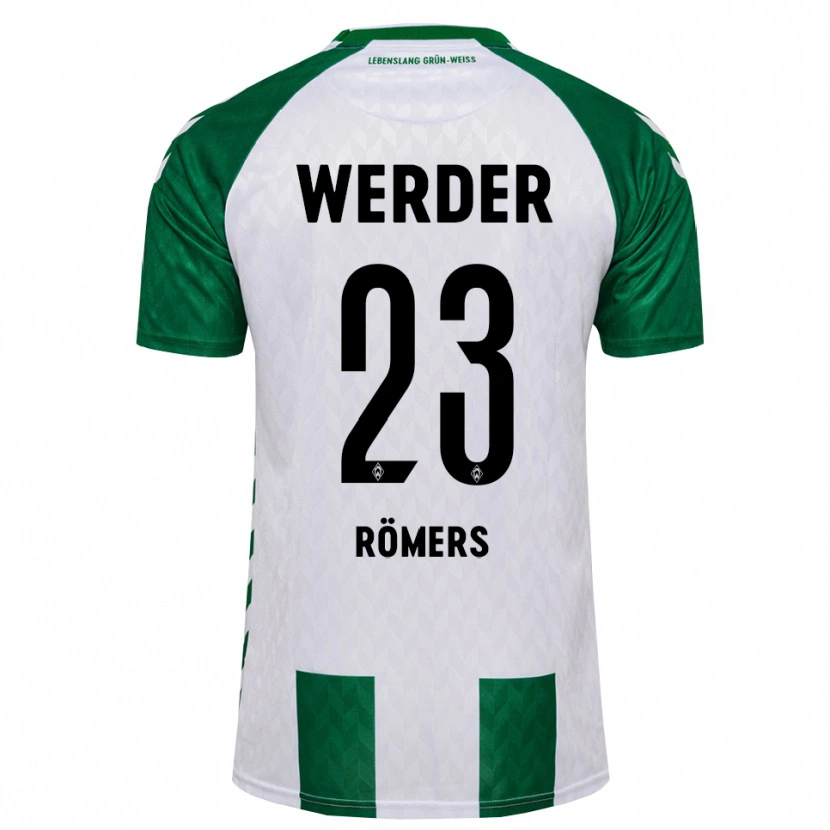 Danxen Femme Maillot Arian Römers #23 Vert Blanc Tenues Domicile 2026/27 T-Shirt