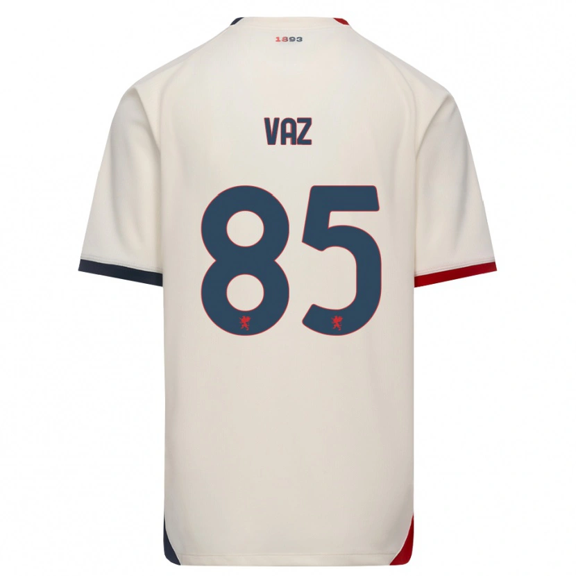 Danxen Femme Maillot Marcelo Vaz #85 Blanc Cassé Rouge Tenues Extérieur 2026/27 T-Shirt