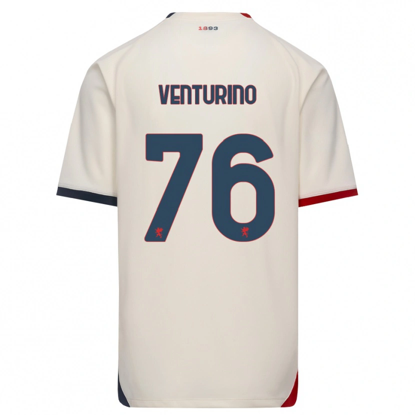 Danxen Femme Maillot Lorenzo Venturino #76 Blanc Cassé Rouge Tenues Extérieur 2026/27 T-Shirt