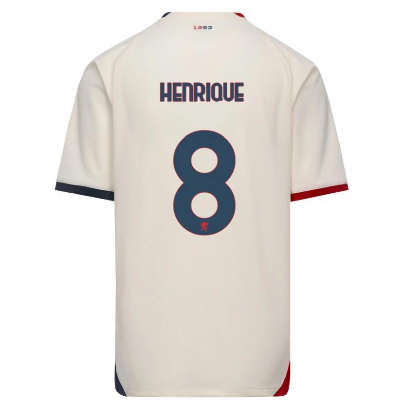 Danxen Femme Maillot Henrique Di Stasi Liborio #8 Blanc Cassé Rouge Tenues Extérieur 2026/27 T-Shirt