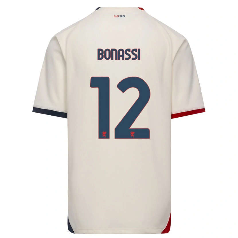 Danxen Femme Maillot Lorenzo Bonassi #12 Blanc Cassé Rouge Tenues Extérieur 2026/27 T-Shirt