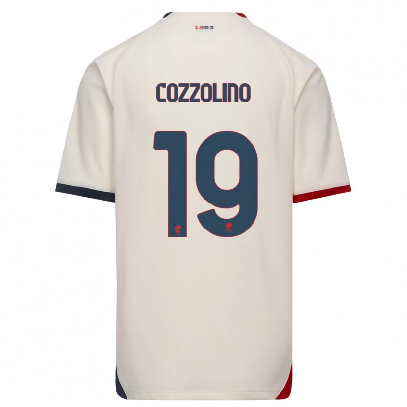 Danxen Femme Maillot Carmine Cozzolino #19 Blanc Cassé Rouge Tenues Extérieur 2026/27 T-Shirt