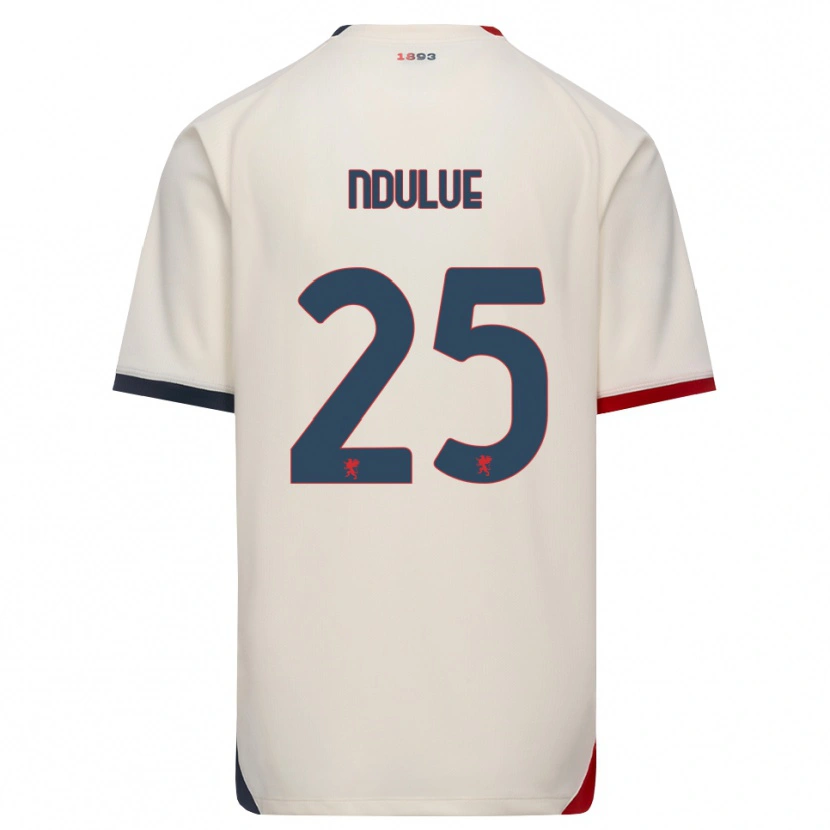 Danxen Femme Maillot Daniel Ndulue #25 Blanc Cassé Rouge Tenues Extérieur 2026/27 T-Shirt