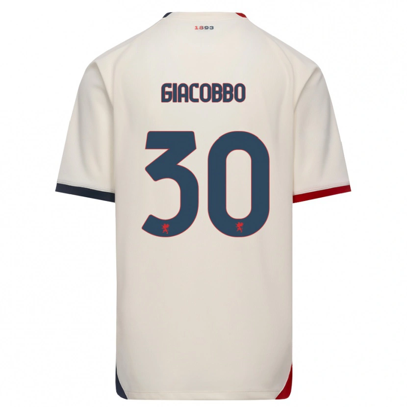 Danxen Femme Maillot Giulia Giacobbo #30 Blanc Cassé Rouge Tenues Extérieur 2026/27 T-Shirt