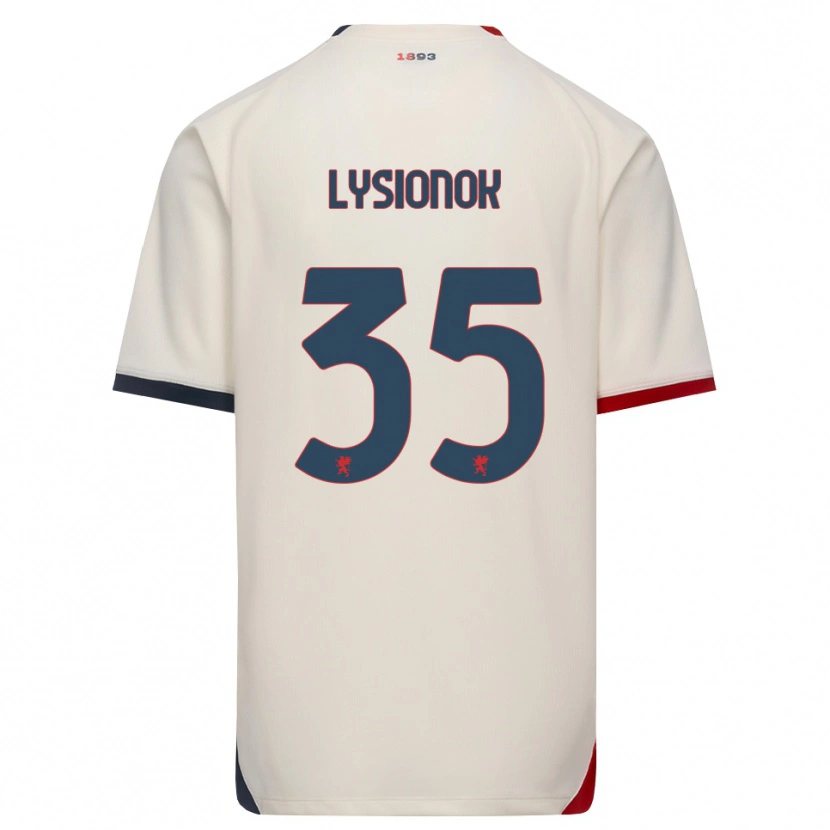 Danxen Femme Maillot Ernestas Lysionok #35 Blanc Cassé Rouge Tenues Extérieur 2026/27 T-Shirt