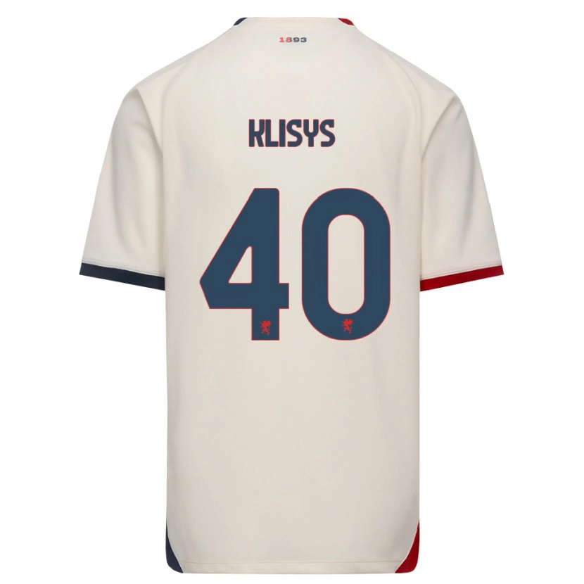 Danxen Femme Maillot Lukas Klišys #40 Blanc Cassé Rouge Tenues Extérieur 2026/27 T-Shirt
