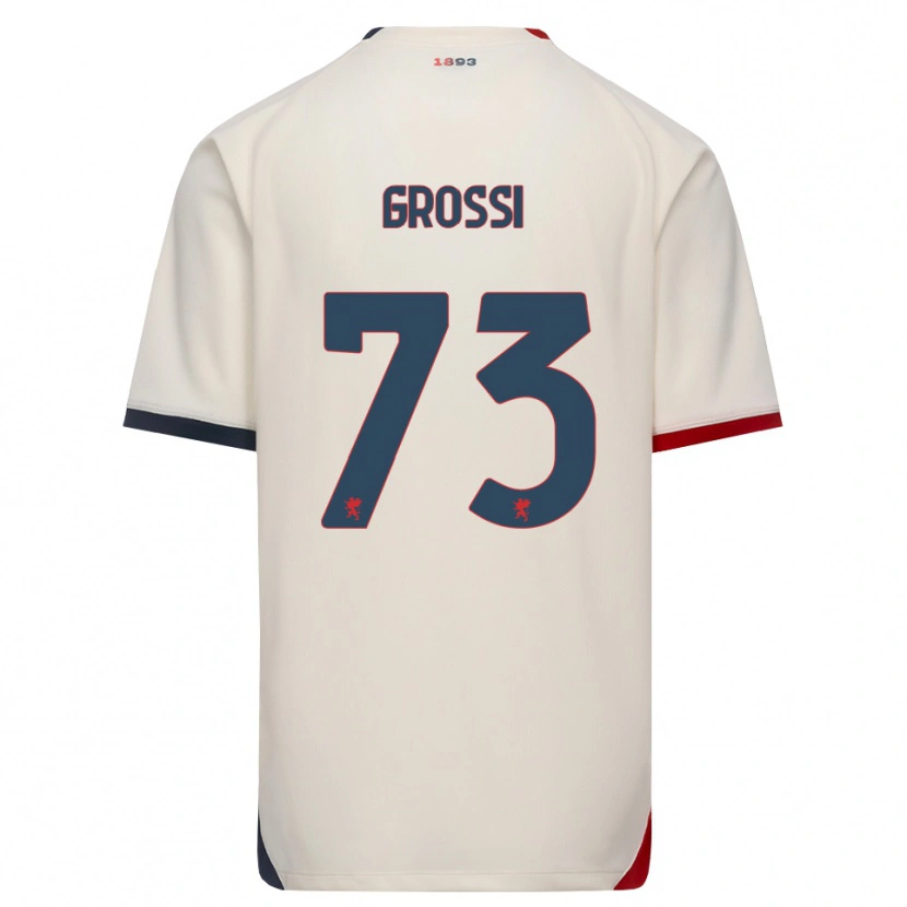 Danxen Femme Maillot Jacopo Grossi #73 Blanc Cassé Rouge Tenues Extérieur 2026/27 T-Shirt
