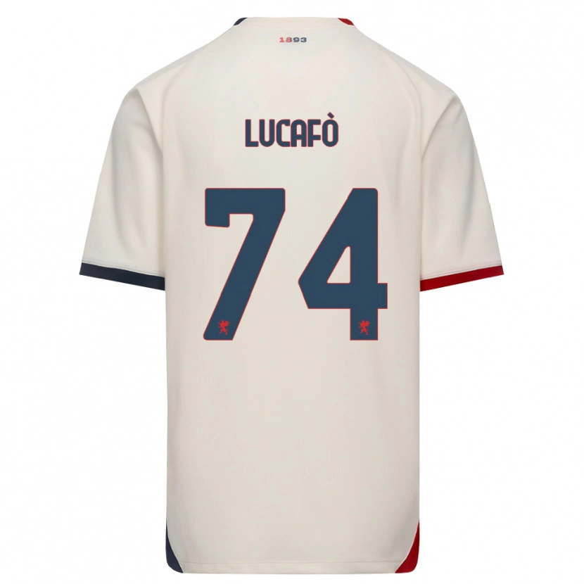 Danxen Femme Maillot Sara Lucafò #74 Blanc Cassé Rouge Tenues Extérieur 2026/27 T-Shirt