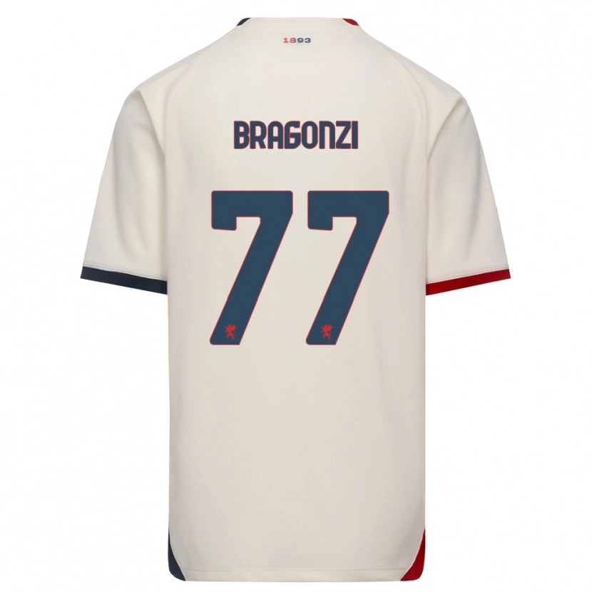 Danxen Femme Maillot Asia Bragonzi #77 Blanc Cassé Rouge Tenues Extérieur 2026/27 T-Shirt