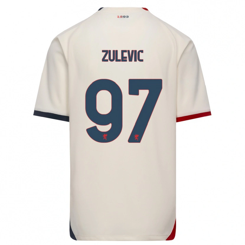 Danxen Femme Maillot Adam Zulevic #97 Blanc Cassé Rouge Tenues Extérieur 2026/27 T-Shirt