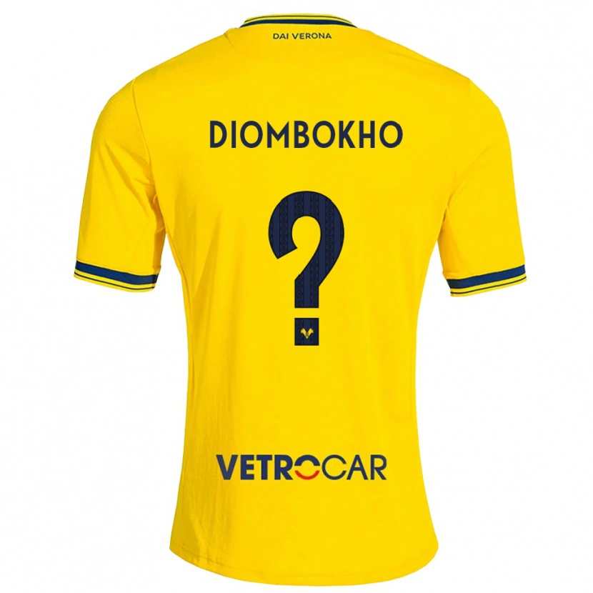 Danxen Femme Maillot Sadibou Diombokho #0 Jaune Rouge Tenues Extérieur 2026/27 T-Shirt