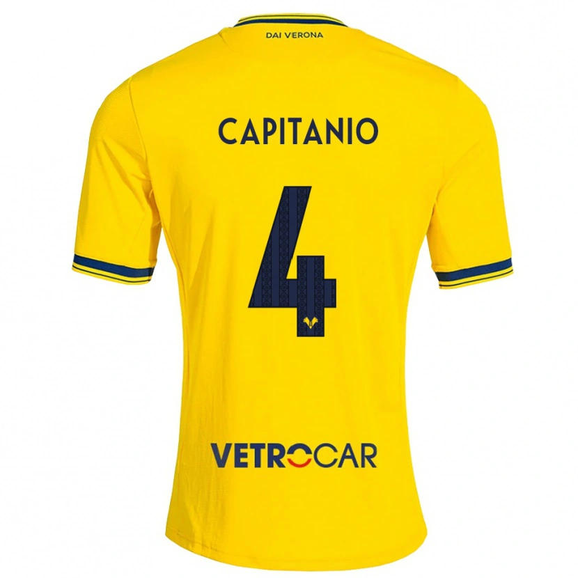 Danxen Femme Maillot Alex Capitanio #4 Jaune Rouge Tenues Extérieur 2026/27 T-Shirt