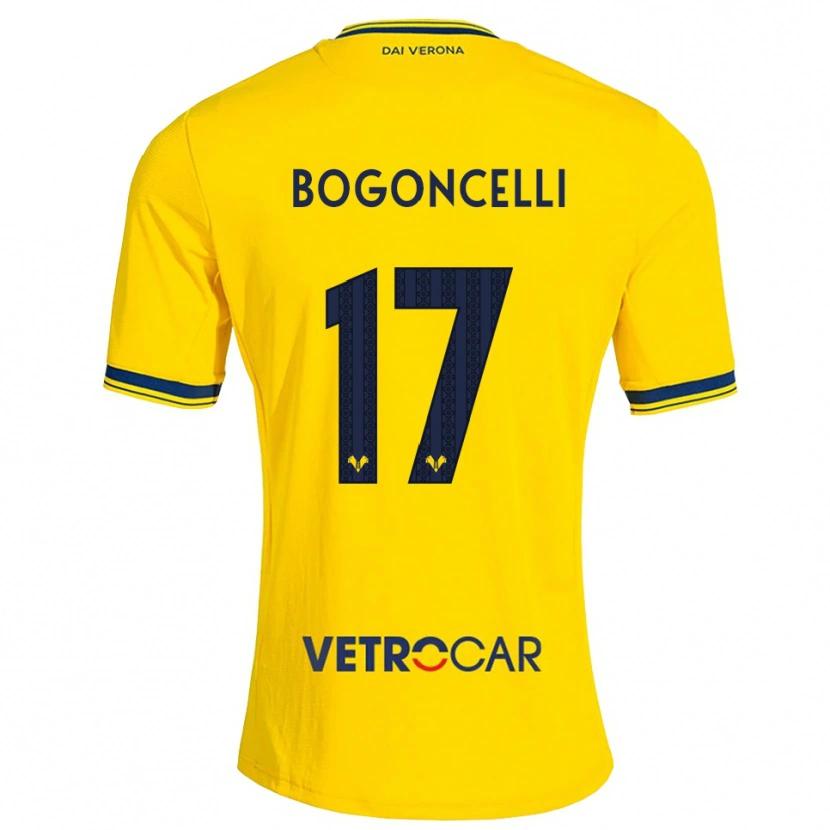 Danxen Femme Maillot Pietro Bogoncelli #17 Jaune Rouge Tenues Extérieur 2026/27 T-Shirt