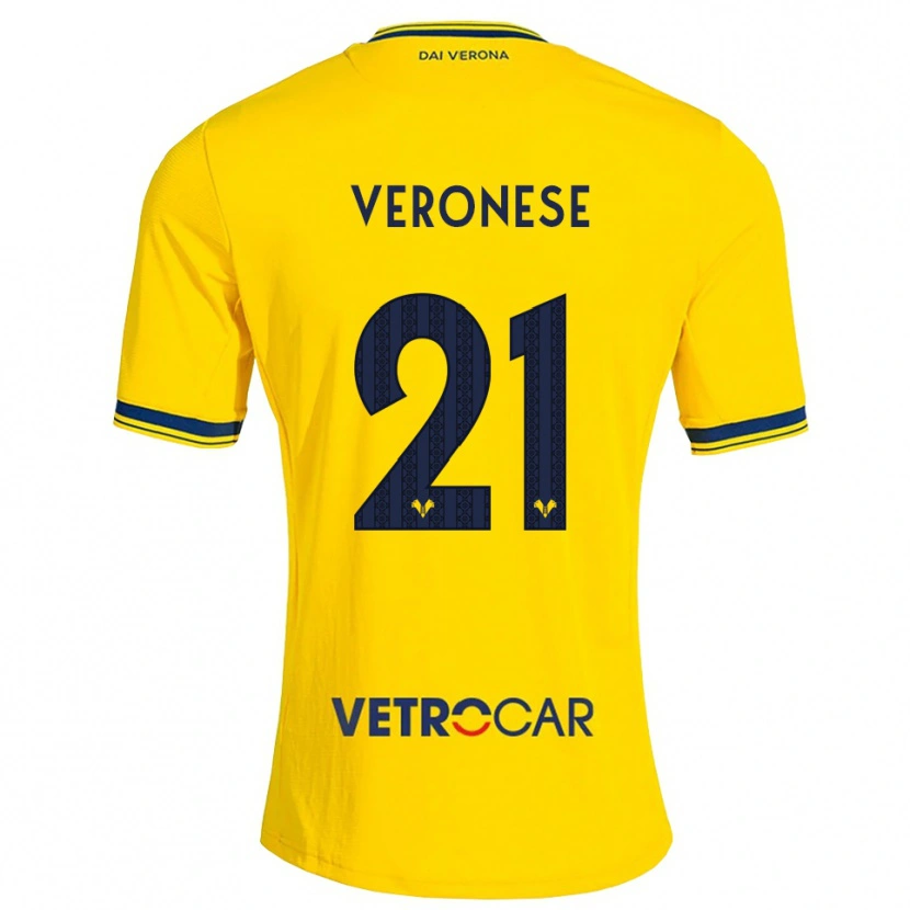 Danxen Femme Maillot Ilaria Veronese #21 Jaune Rouge Tenues Extérieur 2026/27 T-Shirt