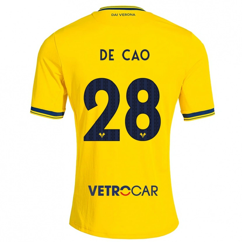 Danxen Femme Maillot Elena De Cao #28 Jaune Rouge Tenues Extérieur 2026/27 T-Shirt