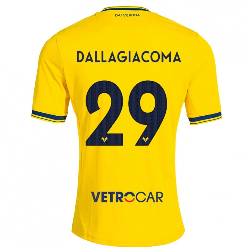Danxen Femme Maillot Stefania Dallagiacoma #29 Jaune Rouge Tenues Extérieur 2026/27 T-Shirt